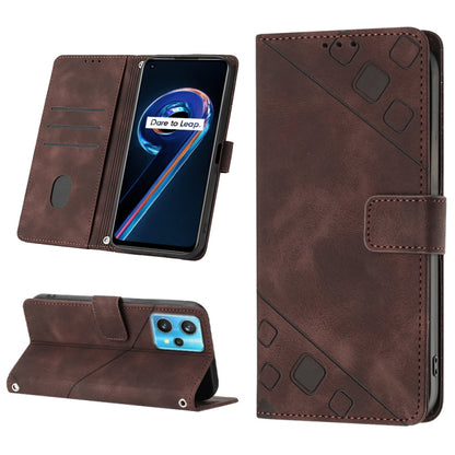 Skin-feel Embossed Leather Phone Case, For Realme 9 Pro 5G / OnePlus Nord CE 2 Lite 5G, For Realme 9 Pro+ 5G / 9 4G, For Realme 9i / OPPO A36 / A76, For Realme C12 / C15 / C25 / C25s