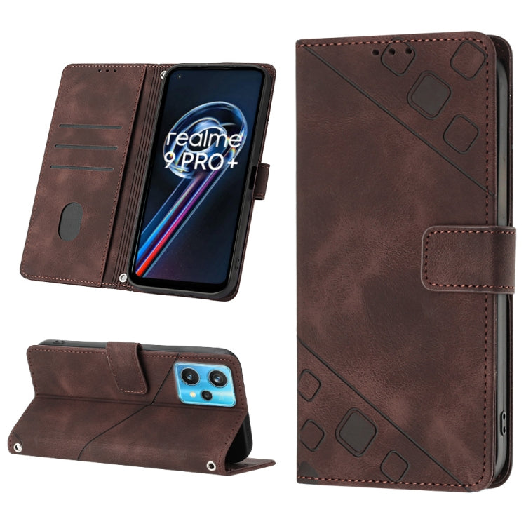 Skin-feel Embossed Leather Phone Case, For Realme 9 Pro 5G / OnePlus Nord CE 2 Lite 5G, For Realme 9 Pro+ 5G / 9 4G, For Realme 9i / OPPO A36 / A76, For Realme C12 / C15 / C25 / C25s
