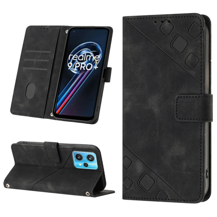 Skin-feel Embossed Leather Phone Case, For Realme 9 Pro 5G / OnePlus Nord CE 2 Lite 5G, For Realme 9 Pro+ 5G / 9 4G, For Realme 9i / OPPO A36 / A76, For Realme C12 / C15 / C25 / C25s