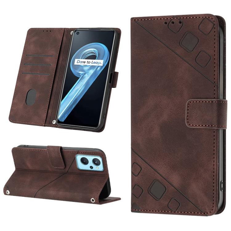 Skin-feel Embossed Leather Phone Case, For Realme 9 Pro 5G / OnePlus Nord CE 2 Lite 5G, For Realme 9 Pro+ 5G / 9 4G, For Realme 9i / OPPO A36 / A76, For Realme C12 / C15 / C25 / C25s