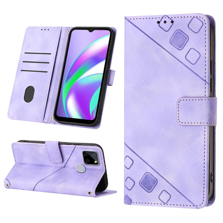 Skin-feel Embossed Leather Phone Case, For Realme 9 Pro 5G / OnePlus Nord CE 2 Lite 5G, For Realme 9 Pro+ 5G / 9 4G, For Realme 9i / OPPO A36 / A76, For Realme C12 / C15 / C25 / C25s