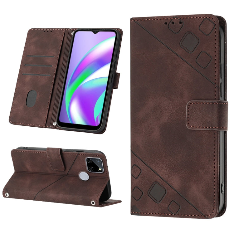 Skin-feel Embossed Leather Phone Case, For Realme 9 Pro 5G / OnePlus Nord CE 2 Lite 5G, For Realme 9 Pro+ 5G / 9 4G, For Realme 9i / OPPO A36 / A76, For Realme C12 / C15 / C25 / C25s