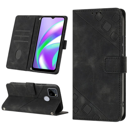 Skin-feel Embossed Leather Phone Case, For Realme 9 Pro 5G / OnePlus Nord CE 2 Lite 5G, For Realme 9 Pro+ 5G / 9 4G, For Realme 9i / OPPO A36 / A76, For Realme C12 / C15 / C25 / C25s