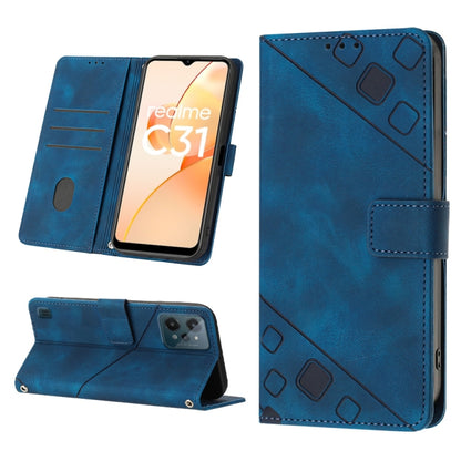 Skin-feel Embossed Leather Phone Case, For Realme C31 4G, For Realme C35, For Realme GT Neo3, For OnePlus Nord N20 5G / OPPO Reno7 Z 5G