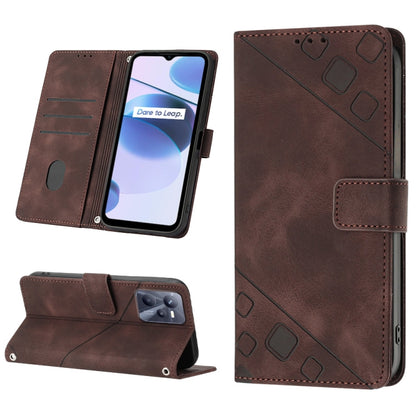 Skin-feel Embossed Leather Phone Case, For Realme C31 4G, For Realme C35, For Realme GT Neo3, For OnePlus Nord N20 5G / OPPO Reno7 Z 5G