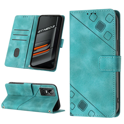 Skin-feel Embossed Leather Phone Case, For Realme C31 4G, For Realme C35, For Realme GT Neo3, For OnePlus Nord N20 5G / OPPO Reno7 Z 5G