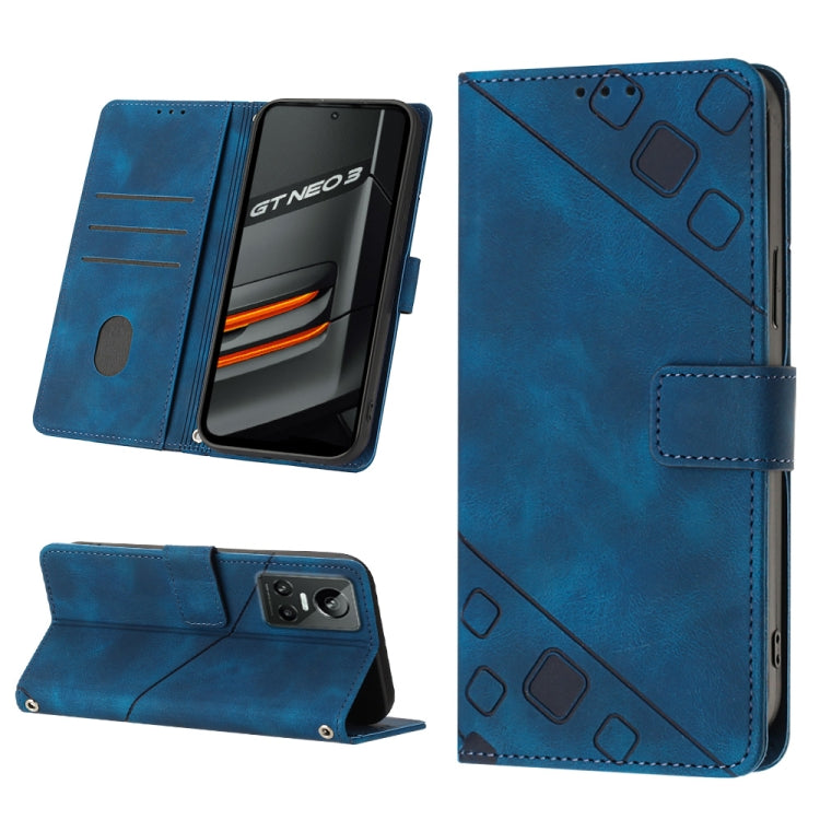 Skin-feel Embossed Leather Phone Case, For Realme C31 4G, For Realme C35, For Realme GT Neo3, For OnePlus Nord N20 5G / OPPO Reno7 Z 5G
