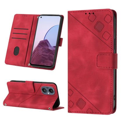 Skin-feel Embossed Leather Phone Case, For Realme C31 4G, For Realme C35, For Realme GT Neo3, For OnePlus Nord N20 5G / OPPO Reno7 Z 5G