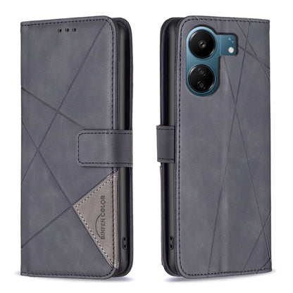 Magnetic Buckle Rhombus Texture Leather Phone Case, For Xiaomi Redmi Note 13 4G Global, For Xiaomi Redmi K70E, For Xiaomi Redmi Note 13, For Xiaomi Redmi 13C