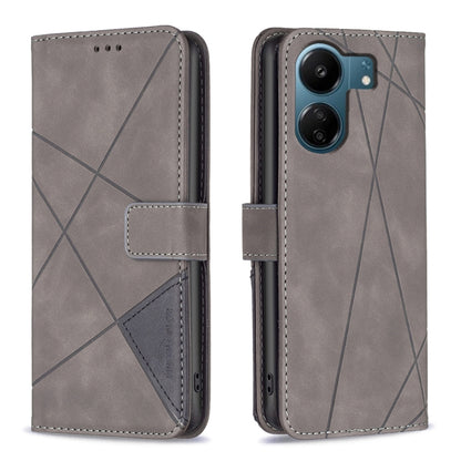 Magnetic Buckle Rhombus Texture Leather Phone Case, For Xiaomi Redmi Note 13 4G Global, For Xiaomi Redmi K70E, For Xiaomi Redmi Note 13, For Xiaomi Redmi 13C
