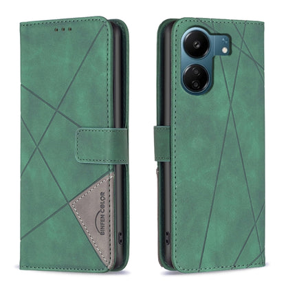Magnetic Buckle Rhombus Texture Leather Phone Case, For Xiaomi Redmi Note 13 4G Global, For Xiaomi Redmi K70E, For Xiaomi Redmi Note 13, For Xiaomi Redmi 13C