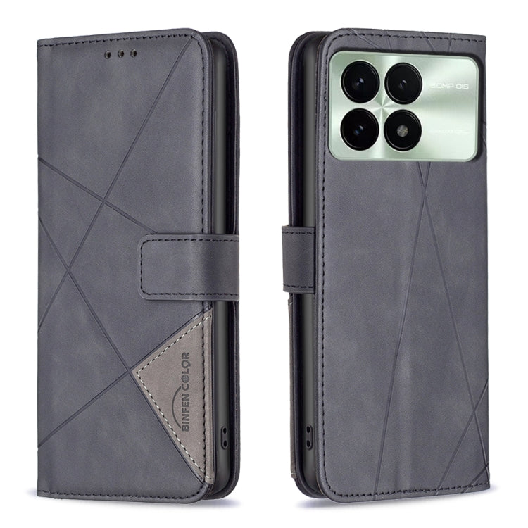 Magnetic Buckle Rhombus Texture Leather Phone Case, For Xiaomi Redmi Note 13 4G Global, For Xiaomi Redmi K70E, For Xiaomi Redmi Note 13, For Xiaomi Redmi 13C