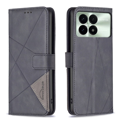 Magnetic Buckle Rhombus Texture Leather Phone Case, For Xiaomi Redmi Note 13 4G Global, For Xiaomi Redmi K70E, For Xiaomi Redmi Note 13, For Xiaomi Redmi 13C