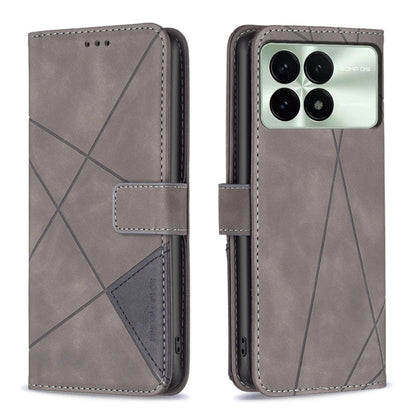Magnetic Buckle Rhombus Texture Leather Phone Case, For Xiaomi Redmi Note 13 4G Global, For Xiaomi Redmi K70E, For Xiaomi Redmi Note 13, For Xiaomi Redmi 13C