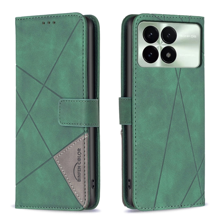 Magnetic Buckle Rhombus Texture Leather Phone Case, For Xiaomi Redmi Note 13 4G Global, For Xiaomi Redmi K70E, For Xiaomi Redmi Note 13, For Xiaomi Redmi 13C