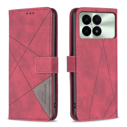 Magnetic Buckle Rhombus Texture Leather Phone Case, For Xiaomi Redmi Note 13 4G Global, For Xiaomi Redmi K70E, For Xiaomi Redmi Note 13, For Xiaomi Redmi 13C