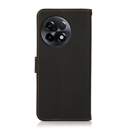 KHAZNEH Custer Texture RFID Genuine Leather Phone Case, For OnePlus Ace 2 5G, For Xiaomi Redmi 12C/Redmi 11A 4G