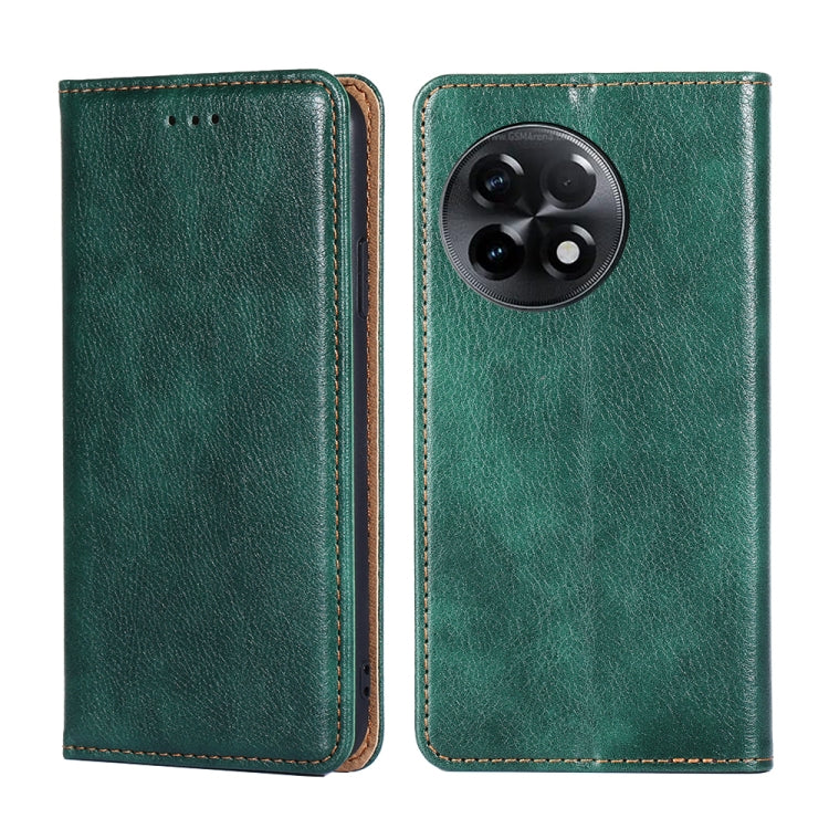 Gloss Oil Solid Color Magnetic Leather Phone Case, For Kyocera Android One S10, For OnePlus Ace 2/11R