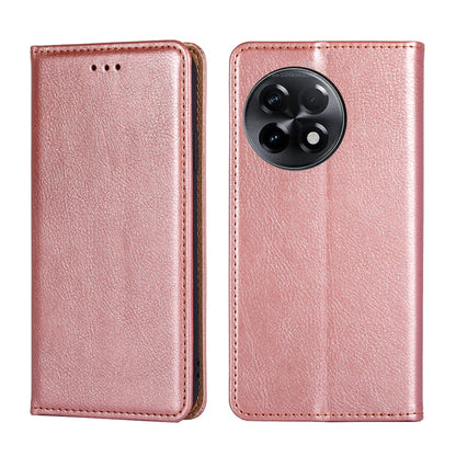 Gloss Oil Solid Color Magnetic Leather Phone Case, For Kyocera Android One S10, For OnePlus Ace 2/11R