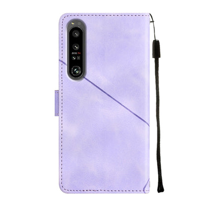 Skin-feel Embossed Leather Phone Case, For Sony Xperia 1 IV, For Sony Xperia 5 IV, For Sony Xperia 10 IV, For OPPO A78
