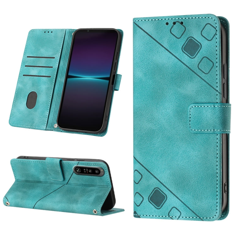 Skin-feel Embossed Leather Phone Case, For Sony Xperia 1 IV, For Sony Xperia 5 IV, For Sony Xperia 10 IV, For OPPO A78