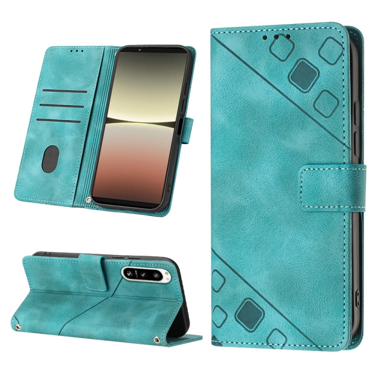Skin-feel Embossed Leather Phone Case, For Sony Xperia 1 IV, For Sony Xperia 5 IV, For Sony Xperia 10 IV, For OPPO A78