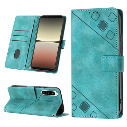 Skin-feel Embossed Leather Phone Case, For Sony Xperia 1 IV, For Sony Xperia 5 IV, For Sony Xperia 10 IV, For OPPO A78
