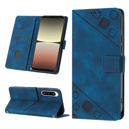 Skin-feel Embossed Leather Phone Case, For Sony Xperia 1 IV, For Sony Xperia 5 IV, For Sony Xperia 10 IV, For OPPO A78