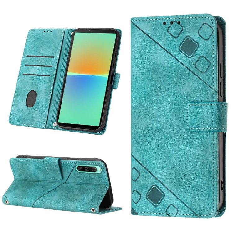 Skin-feel Embossed Leather Phone Case, For Sony Xperia 1 IV, For Sony Xperia 5 IV, For Sony Xperia 10 IV, For OPPO A78