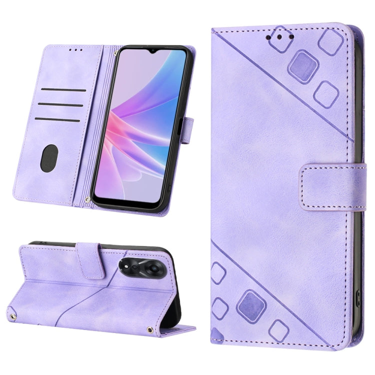 Skin-feel Embossed Leather Phone Case, For Sony Xperia 1 IV, For Sony Xperia 5 IV, For Sony Xperia 10 IV, For OPPO A78