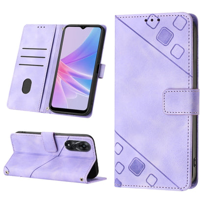 Skin-feel Embossed Leather Phone Case, For Sony Xperia 1 IV, For Sony Xperia 5 IV, For Sony Xperia 10 IV, For OPPO A78