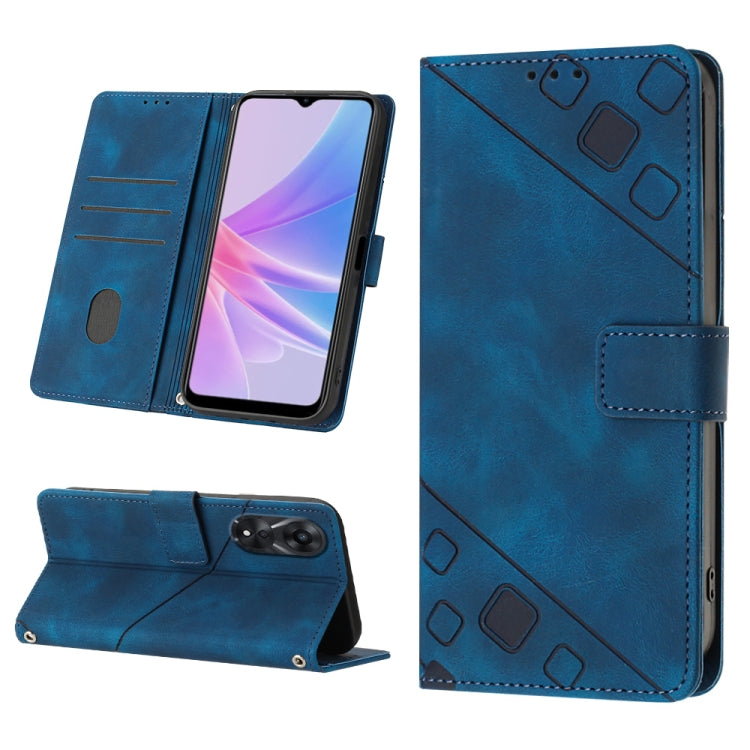 Skin-feel Embossed Leather Phone Case, For Sony Xperia 1 IV, For Sony Xperia 5 IV, For Sony Xperia 10 IV, For OPPO A78