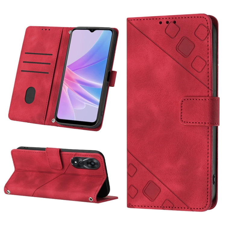 Skin-feel Embossed Leather Phone Case, For Sony Xperia 1 IV, For Sony Xperia 5 IV, For Sony Xperia 10 IV, For OPPO A78