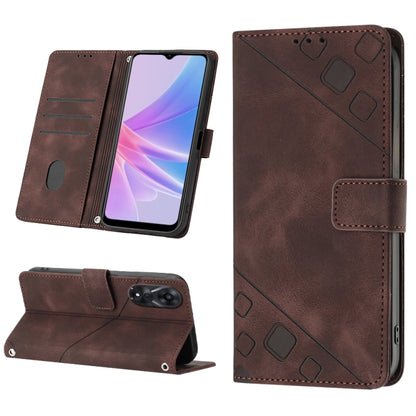 Skin-feel Embossed Leather Phone Case, For Sony Xperia 1 IV, For Sony Xperia 5 IV, For Sony Xperia 10 IV, For OPPO A78