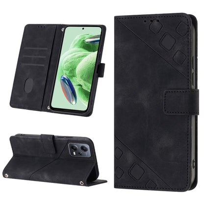 Skin-feel Embossed Leather Phone Case, For Xiaomi Redmi Note 12 Global, For Xiaomi Redmi 12C / 11A 4G, For Samsung Galaxy A04e / F04 / M04, For Samsung Galaxy A04 Core