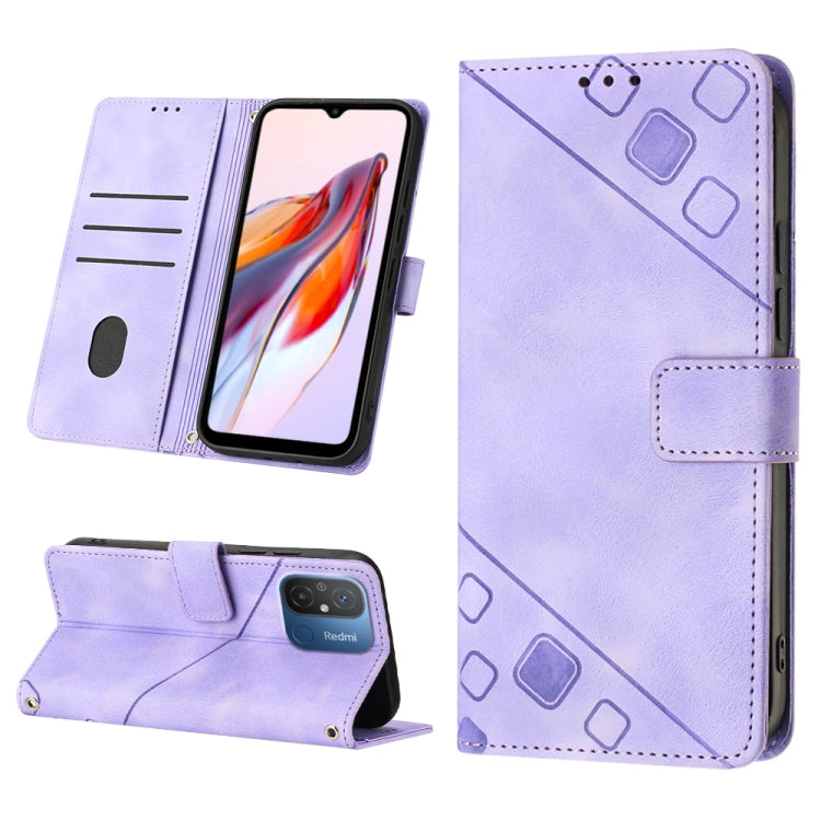 Skin-feel Embossed Leather Phone Case, For Xiaomi Redmi Note 12 Global, For Xiaomi Redmi 12C / 11A 4G, For Samsung Galaxy A04e / F04 / M04, For Samsung Galaxy A04 Core