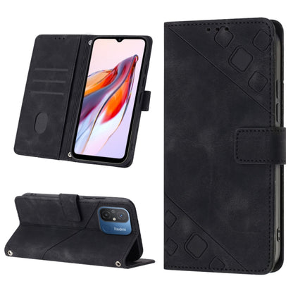 Skin-feel Embossed Leather Phone Case, For Xiaomi Redmi Note 12 Global, For Xiaomi Redmi 12C / 11A 4G, For Samsung Galaxy A04e / F04 / M04, For Samsung Galaxy A04 Core