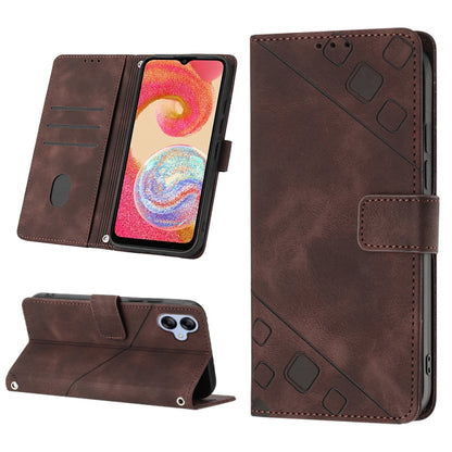 Skin-feel Embossed Leather Phone Case, For Xiaomi Redmi Note 12 Global, For Xiaomi Redmi 12C / 11A 4G, For Samsung Galaxy A04e / F04 / M04, For Samsung Galaxy A04 Core