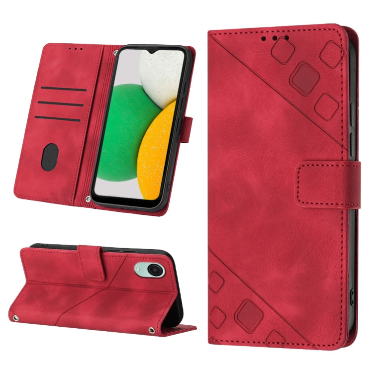 Skin-feel Embossed Leather Phone Case, For Xiaomi Redmi Note 12 Global, For Xiaomi Redmi 12C / 11A 4G, For Samsung Galaxy A04e / F04 / M04, For Samsung Galaxy A04 Core