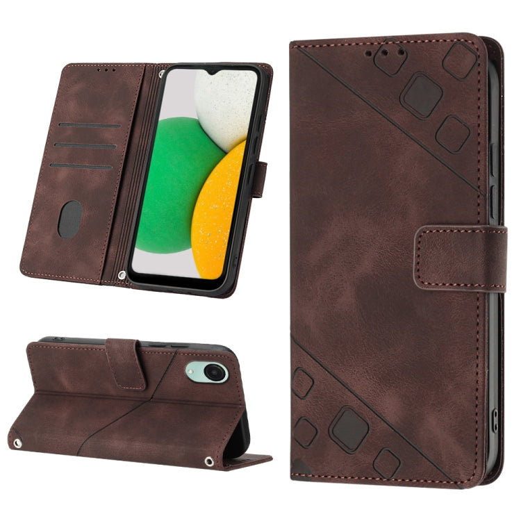 Skin-feel Embossed Leather Phone Case, For Xiaomi Redmi Note 12 Global, For Xiaomi Redmi 12C / 11A 4G, For Samsung Galaxy A04e / F04 / M04, For Samsung Galaxy A04 Core