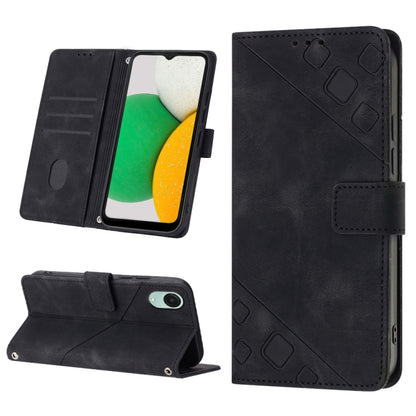 Skin-feel Embossed Leather Phone Case, For Xiaomi Redmi Note 12 Global, For Xiaomi Redmi 12C / 11A 4G, For Samsung Galaxy A04e / F04 / M04, For Samsung Galaxy A04 Core