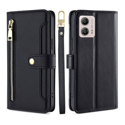 Sheep Texture Cross-body Zipper Wallet Leather Phone Case, For Motorola Moto G53 5G/G13 4G/G23 4G, For Motorola Moto G73 5G, For OPPO Reno8 T 5G/A1 Pro 5G, For Kyocera Android One S10