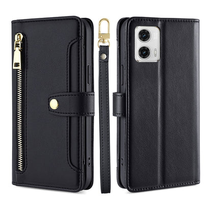 Sheep Texture Cross-body Zipper Wallet Leather Phone Case, For Motorola Moto G53 5G/G13 4G/G23 4G, For Motorola Moto G73 5G, For OPPO Reno8 T 5G/A1 Pro 5G, For Kyocera Android One S10