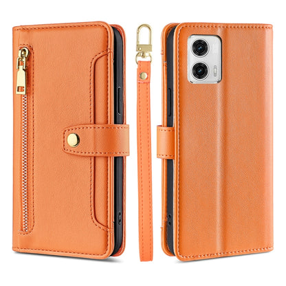 Sheep Texture Cross-body Zipper Wallet Leather Phone Case, For Motorola Moto G53 5G/G13 4G/G23 4G, For Motorola Moto G73 5G, For OPPO Reno8 T 5G/A1 Pro 5G, For Kyocera Android One S10