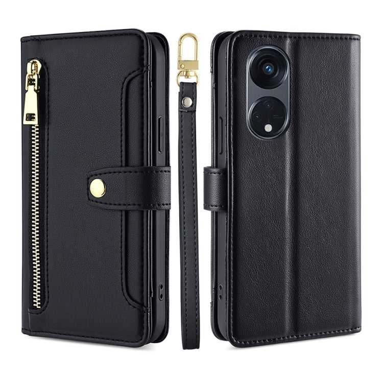 Sheep Texture Cross-body Zipper Wallet Leather Phone Case, For Motorola Moto G53 5G/G13 4G/G23 4G, For Motorola Moto G73 5G, For OPPO Reno8 T 5G/A1 Pro 5G, For Kyocera Android One S10
