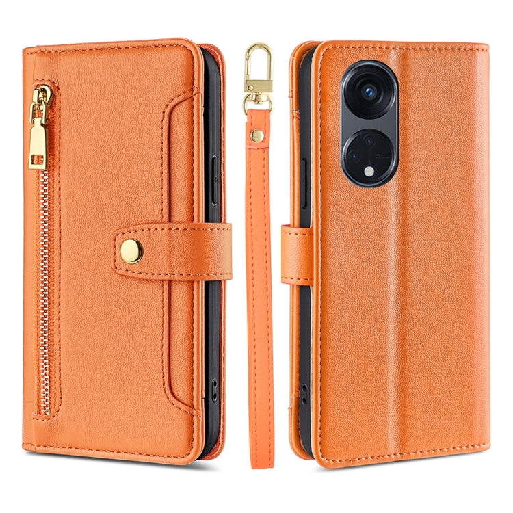 Sheep Texture Cross-body Zipper Wallet Leather Phone Case, For Motorola Moto G53 5G/G13 4G/G23 4G, For Motorola Moto G73 5G, For OPPO Reno8 T 5G/A1 Pro 5G, For Kyocera Android One S10