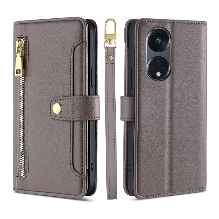 Sheep Texture Cross-body Zipper Wallet Leather Phone Case, For Motorola Moto G53 5G/G13 4G/G23 4G, For Motorola Moto G73 5G, For OPPO Reno8 T 5G/A1 Pro 5G, For Kyocera Android One S10