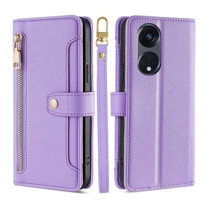Sheep Texture Cross-body Zipper Wallet Leather Phone Case, For Motorola Moto G53 5G/G13 4G/G23 4G, For Motorola Moto G73 5G, For OPPO Reno8 T 5G/A1 Pro 5G, For Kyocera Android One S10