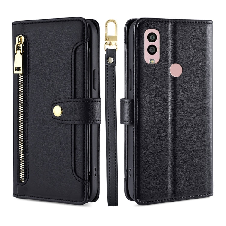 Sheep Texture Cross-body Zipper Wallet Leather Phone Case, For Motorola Moto G53 5G/G13 4G/G23 4G, For Motorola Moto G73 5G, For OPPO Reno8 T 5G/A1 Pro 5G, For Kyocera Android One S10