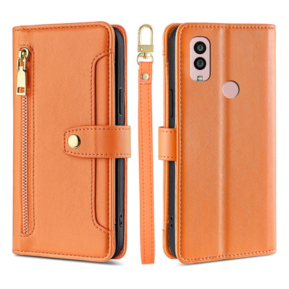 Sheep Texture Cross-body Zipper Wallet Leather Phone Case, For Motorola Moto G53 5G/G13 4G/G23 4G, For Motorola Moto G73 5G, For OPPO Reno8 T 5G/A1 Pro 5G, For Kyocera Android One S10